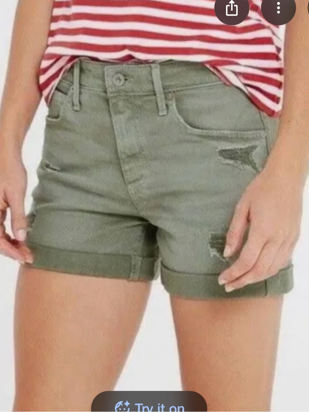 Ag Adriano Goldschmied The Hailey  Roll-Up Boyfriend Shorts